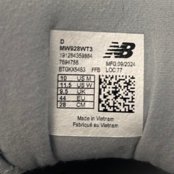 New Balance 928v3 Mens 10 Womens 11.5 White Leather Walking Shoes Comfort - Picture 5 of 12